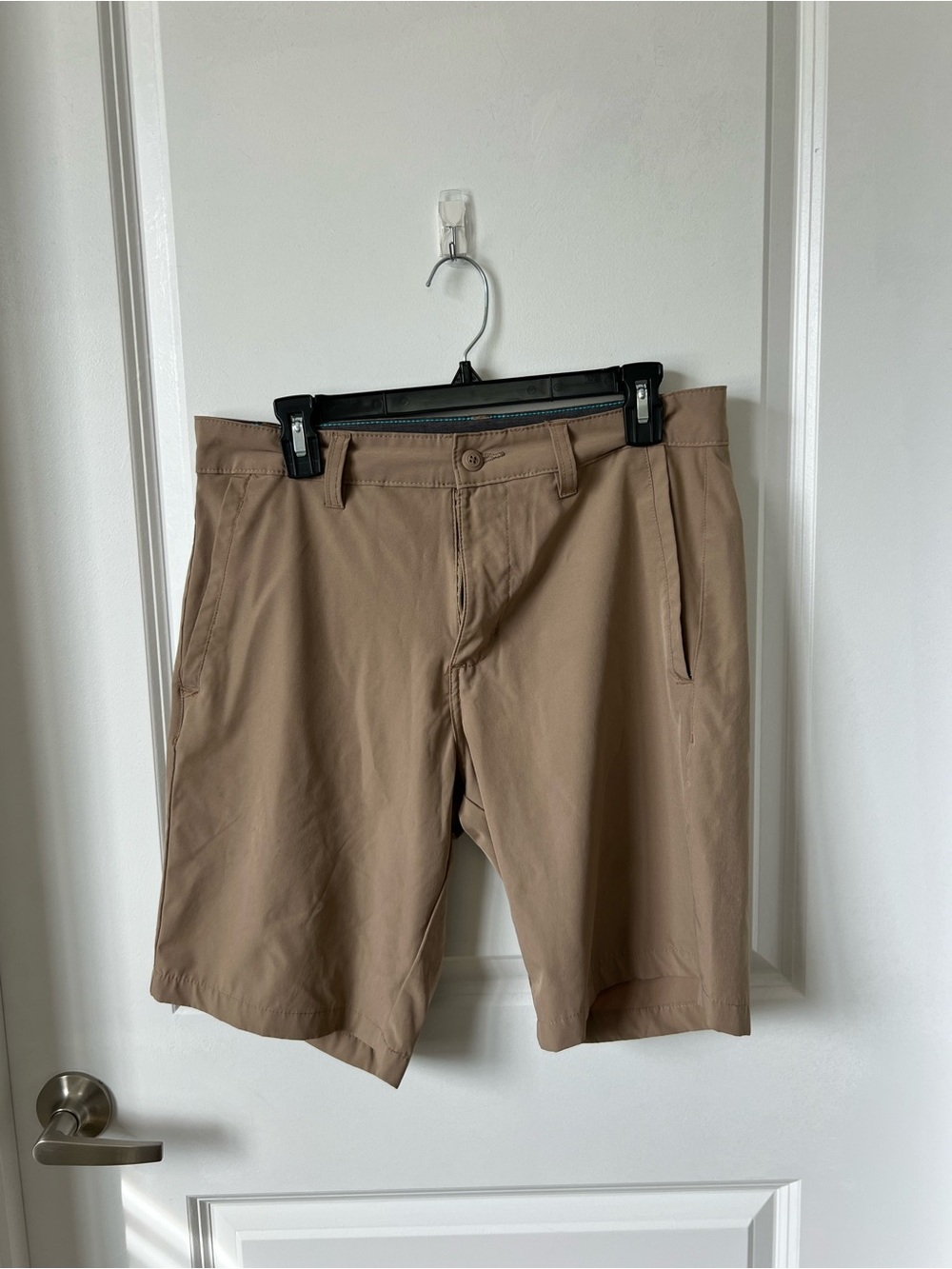 burnside Khaki Flat-Front Casual Shorts